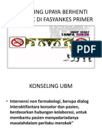 KONSELING UPAYA BERHENTI MEROKOK DI FASYANKES PRIMER