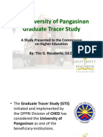 University of Pangasinan Graduate Tracer Study