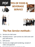 Types of Food and Beverage Services