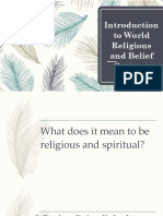 Introduction to World Religions: Spirituality vs Religion