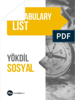 YÖKDİL Sosyal Bilimler Kelime Listesi