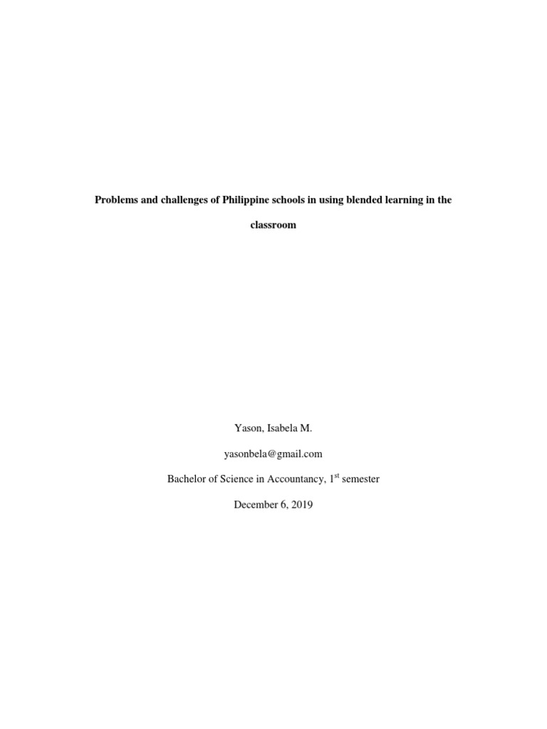 Challenges of Blended Learning in PH | PDF | Educational Technology ...