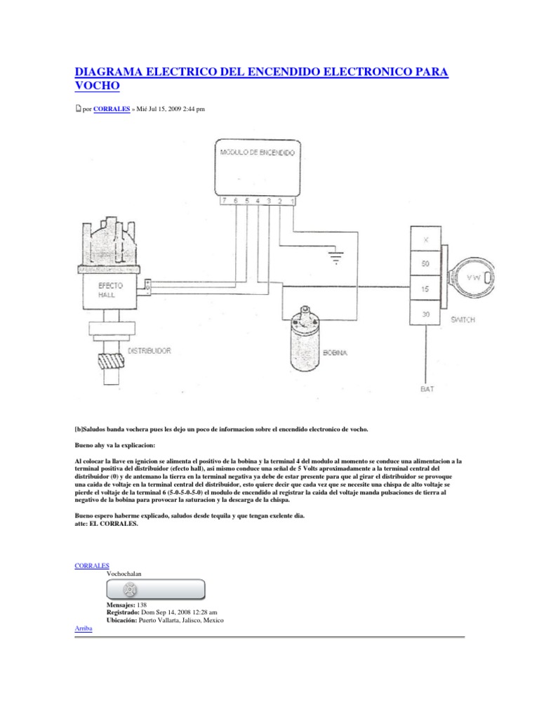 diagramas electricos de carros on 187826511 Diagrama Electrico Del Encendido Electronico Para Vocho 3 Pdf Ingenieria Electrica Cantidades Fisicas