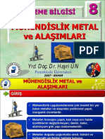 Malzeme Ders 8 Mühendislik Metal Ve Alasimlari