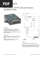 R2.0 MN-COM1S TCPIP To RS232 Interface Installation Sheet