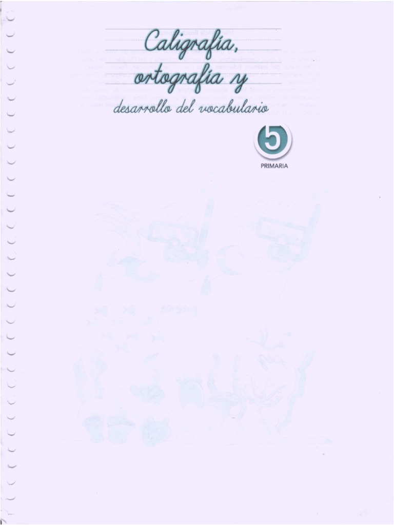 Manual de Caligrafia para 5to. de Primaria 1/5 | PDF