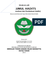 ILMU HADITS Sejarah Penulisan Dan Pembuk