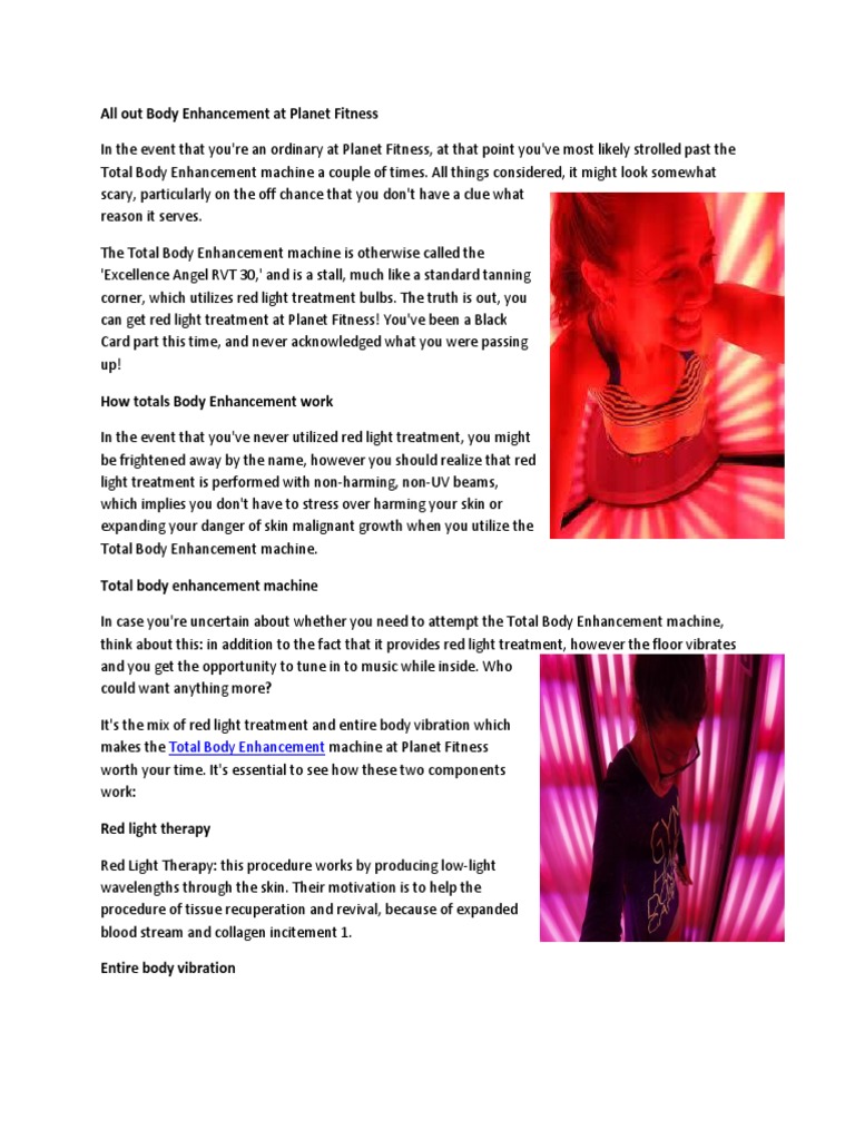 Total Body Enhancement at Planet Fitness | PDF | Wellness