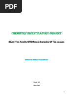 Chemistry Investigatory Project: Acidity in Tea Leaves | PDF
