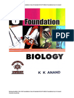(KVPY NSEJS Foundation) K K Anand Chennai - Biology Booklet 2 For 8 TH Foundation Class 8 Standard 8 KVP 0 PDF