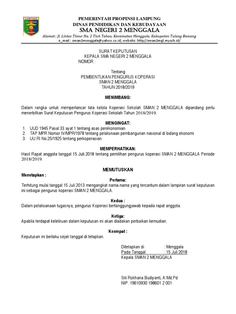 Sk Koperasi Docx