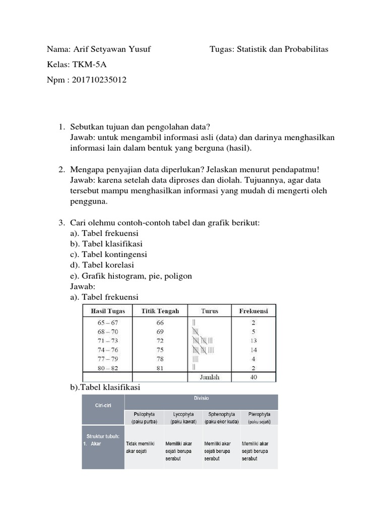 Tugas Statistik Dan Probabilitas Docx
