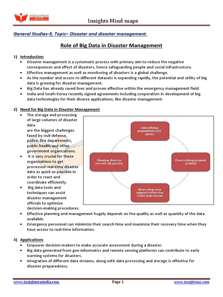 Big Data's Role in Disaster Management | PDF | Emergency Management ...