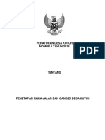 Perdes Kutuh No 6 Tahun 2016 Penetapan Nama Jalan Dan Gang Di Desa Kutuh - 843181