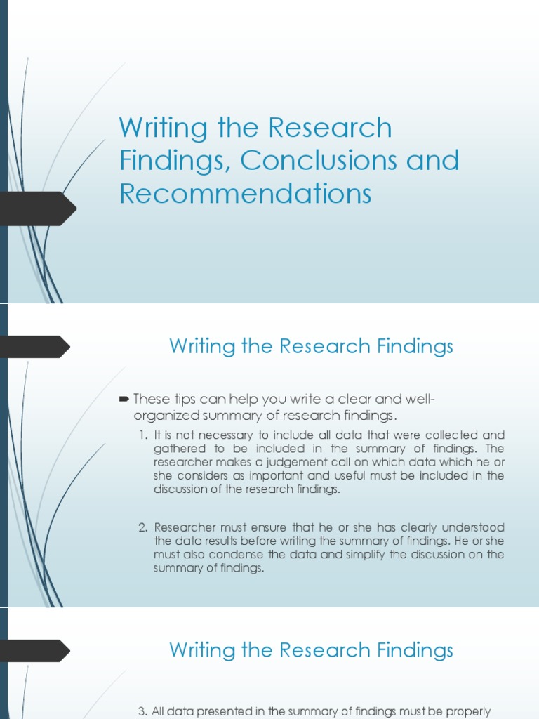 Research Findings and Recommendations Guide | PDF | Psychology | Truth