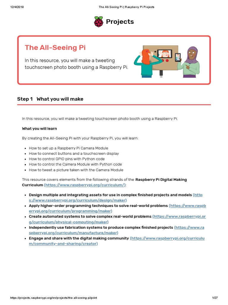 The All-Seeing Pi - Raspberry Pi Projects | PDF | Raspberry Pi | Subroutine