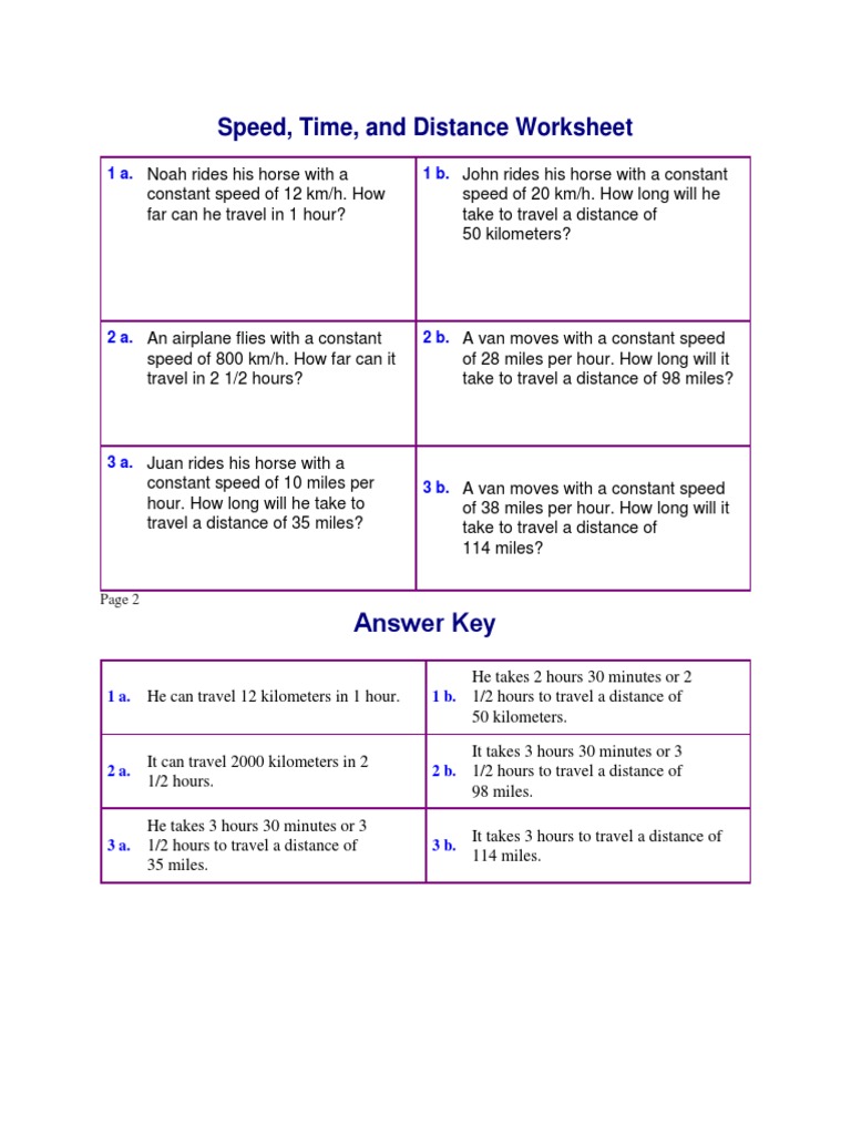 Speed Time Distance Worksheet  PDF  Speed  Physical Quantities Throughout Speed Time And Distance Worksheet