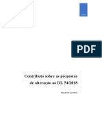 Contributo Sobre As Propostas de Alteração Ao DL 54:2018