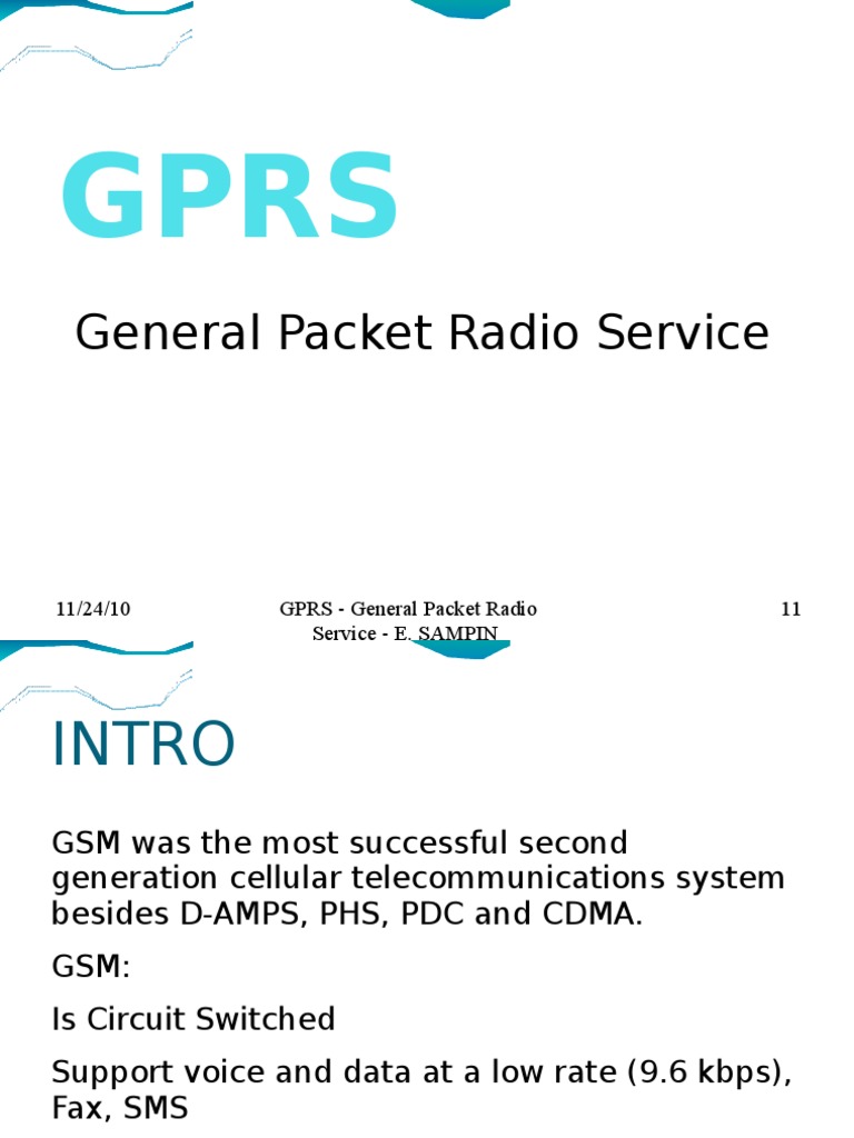 GPRS General Packet Radio Service Gsm