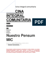 Pensul Medicina Integral Comunitaria