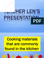 Common Kitchen Cooking Materials