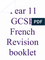Year 11 GCSE French Revision Booklet