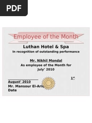 Employee of the Month
