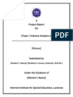 BBA Project Report Format BBA 2 & BBA 4 Semester