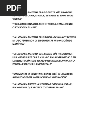La Lactancia Materna Frases