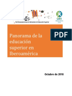 Panorama de La Educación Superior Iberoamericana Versión Octubre 2018 PDF