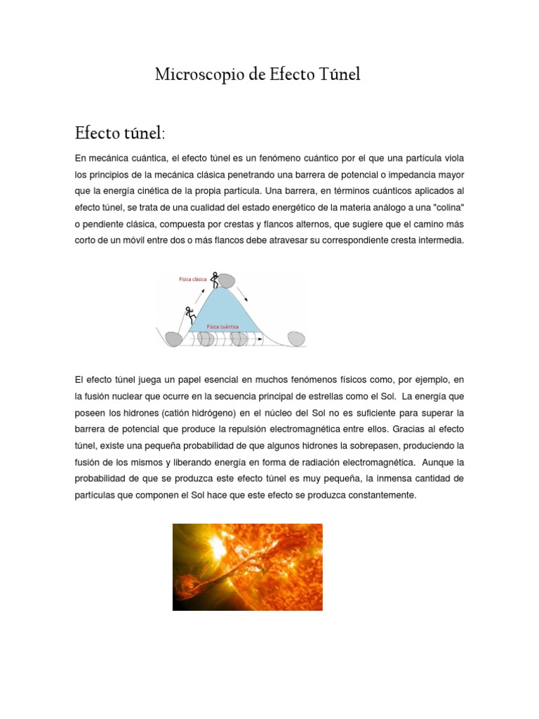 Efecto Tunel PDF Túnel cuántico Microscopio de efecto túnel