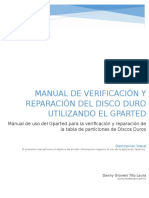 Manual de Verificación y Reparación Del Disco Duro Utilizando El Gparted
