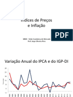 Variação de índices de preços e inflação no Brasil