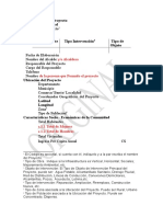 Documentos de Identificación Del Proyecto de Agua Potable