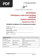 SITXFSA002 - Assessment Task 2