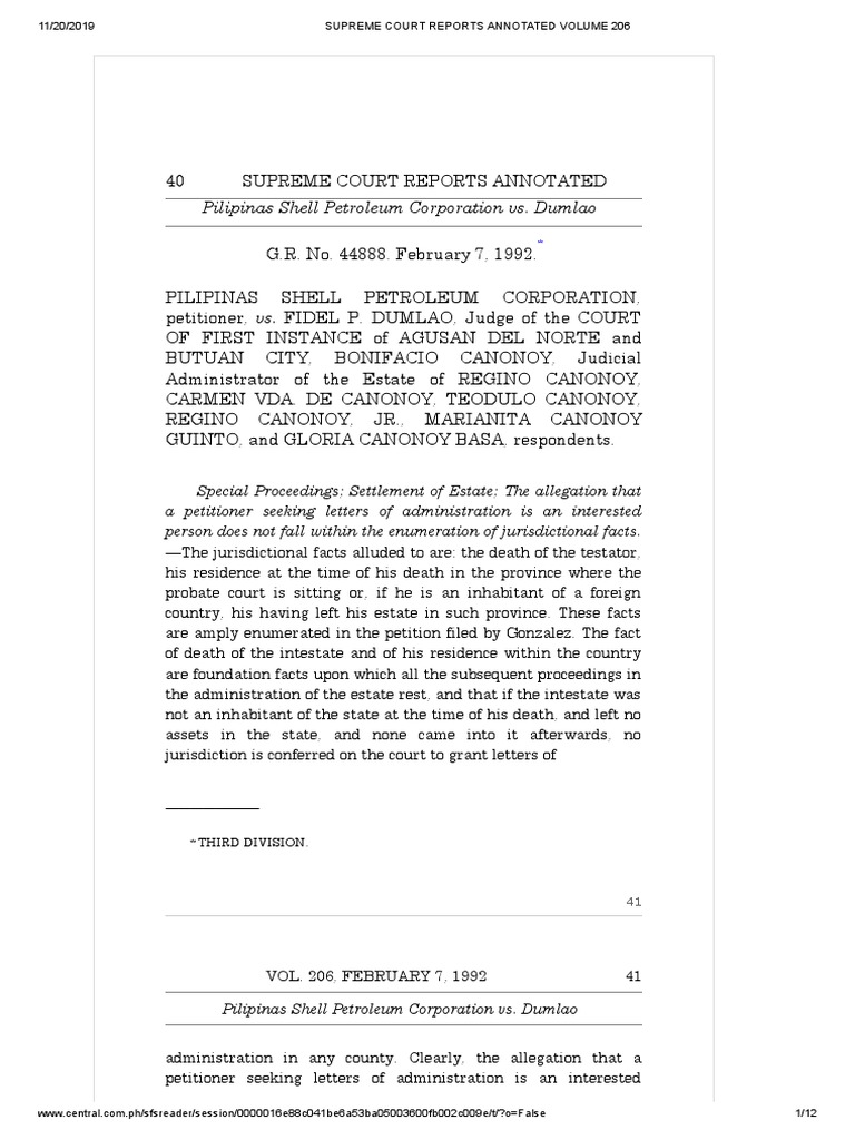 Pilipinas Shell Petroleum Corporation v. Dumlao | PDF | Pleading
