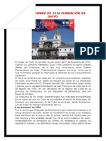 6 de Diciembre de 1534 Fundación de Quito