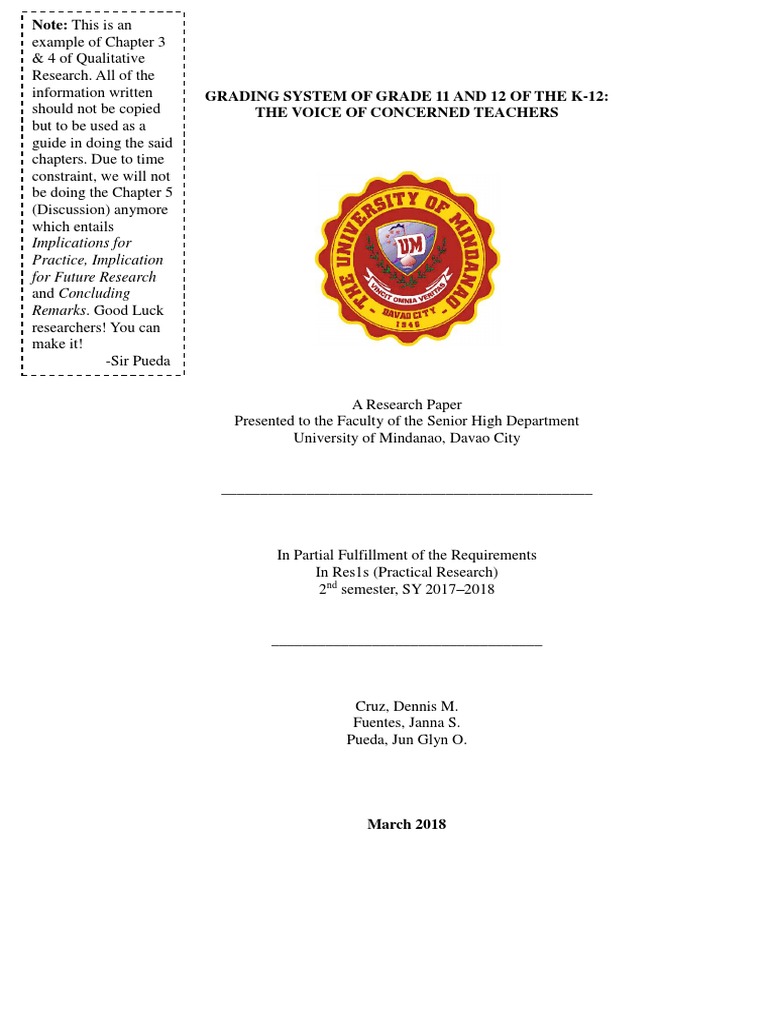 Chapter 3 and 4 Research Paper | PDF | Qualitative Research | Data