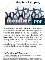 Membership in A Company