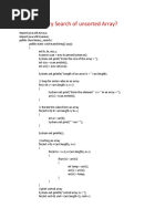 Binary Search of Unsorted Array