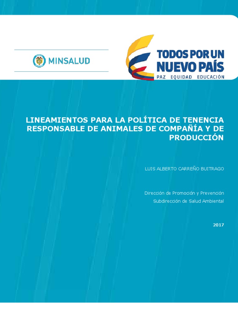 Política de Tenencia Responsable Animal | PDF | Bienestar de los ...
