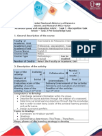 Activities Guide and Evaluation Rubric - Task 1 - Recognition Task Forum - Task 2 - Pre-Knowledge Task