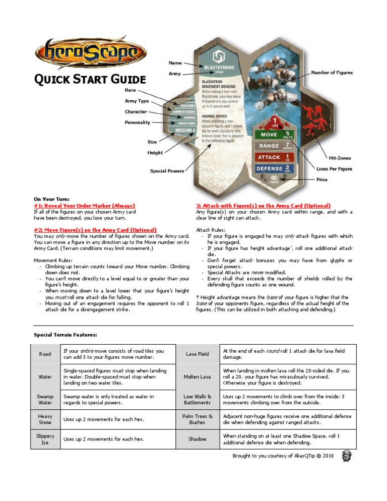 Heroscape Quick Start Guide | PDF | Gaming | Tabletop Games