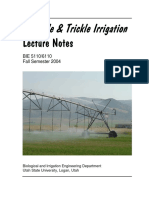 Sprinkle & Trickle Irrigation Lecture Notes PDF