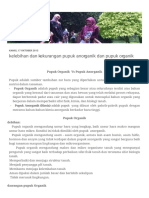 Jurnal Pertanian - Kelebihan Dan Kekurangan Pupuk Anorganik Dan Pupuk Organik PDF