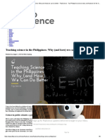Teaching Science in The Philippines - Why (And How) We Can Do Better