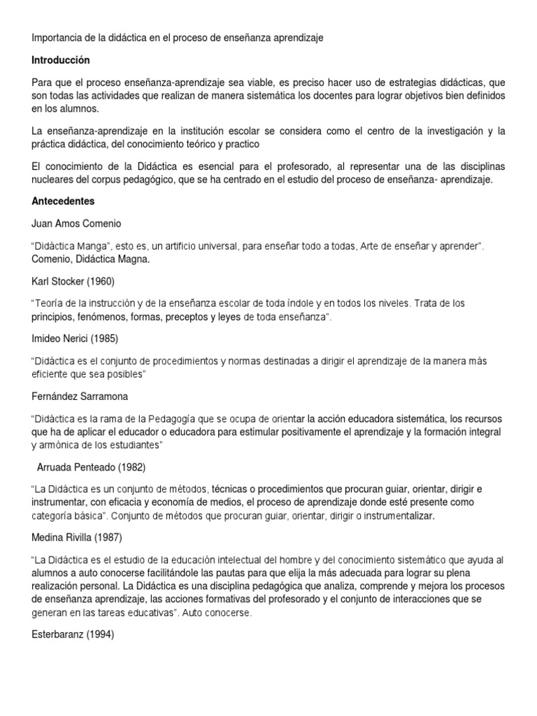 Importancia de la didáctica en el proceso de enseñanza aprendizaje.docx ...