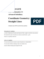 C1 Coordinate Geometry - Straight Lines