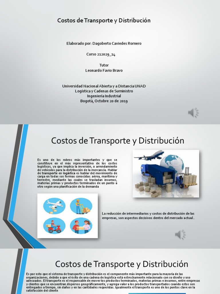 Costos en Transporte y Distribución | PDF | Logística | Transporte