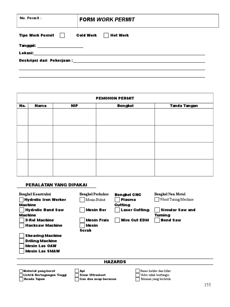 Form 5 Work Permit | PDF